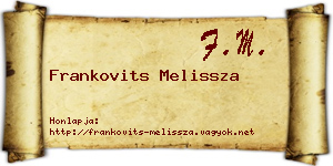 Frankovits Melissza névjegykártya